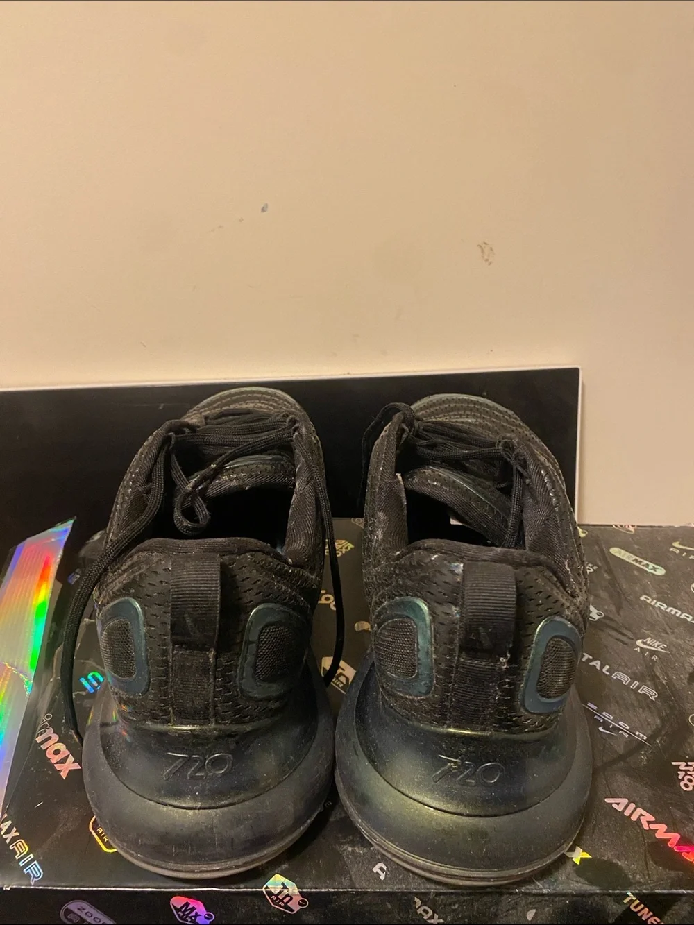 Nike Black Sneakers with Teal Trim